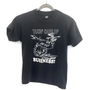 Vintage Iraq War Shirt Mens Large Graphic Takin' Care of Business Made USA‎ 90s